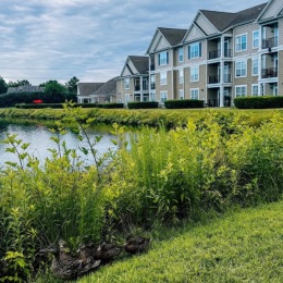 a building near water