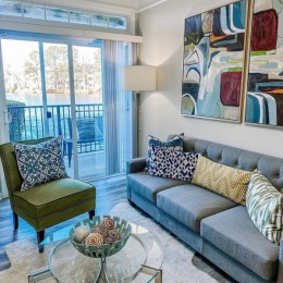Open space living area with natural lighting